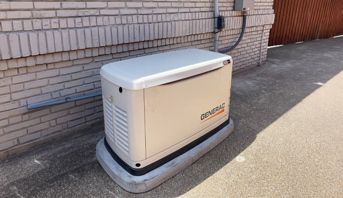 An installed Generac standby generator