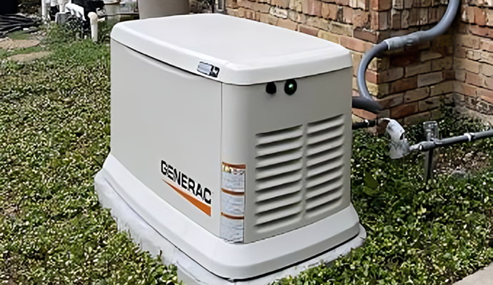 Generator installed in outdoor