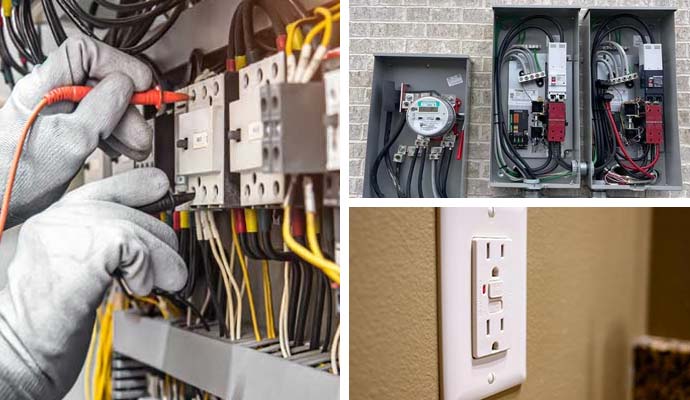 Collage of electrical services