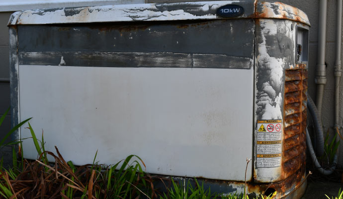 Damaged generator