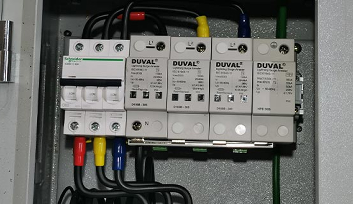 Professionally installed surge protector