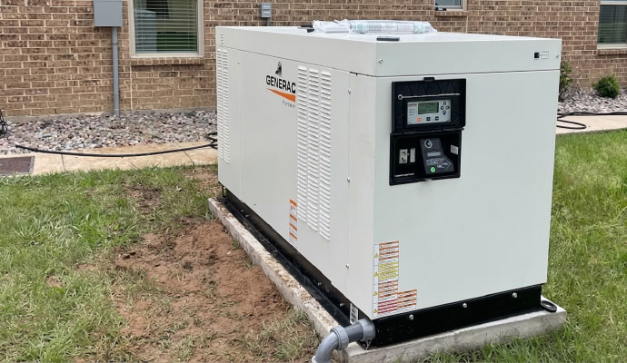 Generac backup generator outdoor