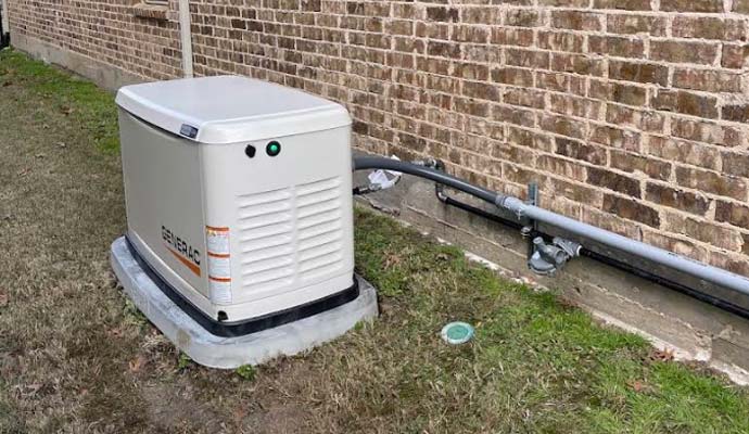 Generac white home standby generator