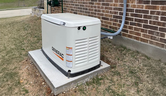 Generac white home standby generator