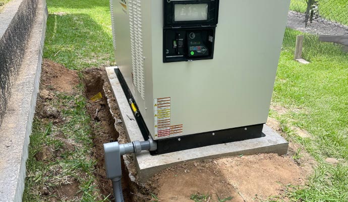 Newly installed commercial generator