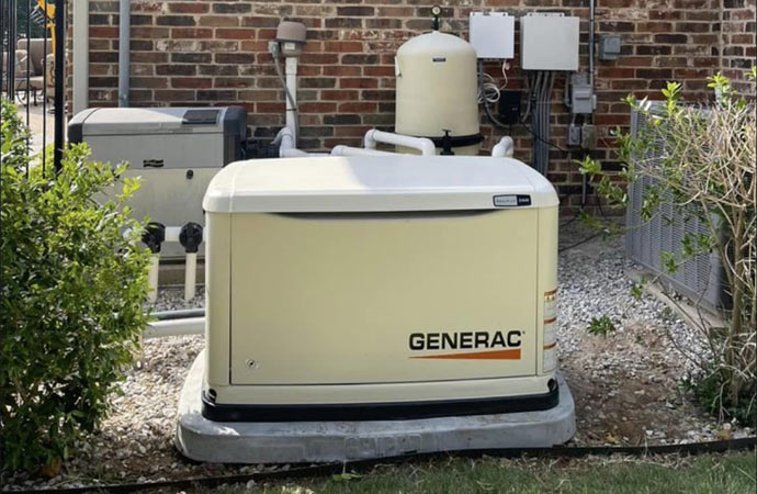 generator installed for electricity power backup