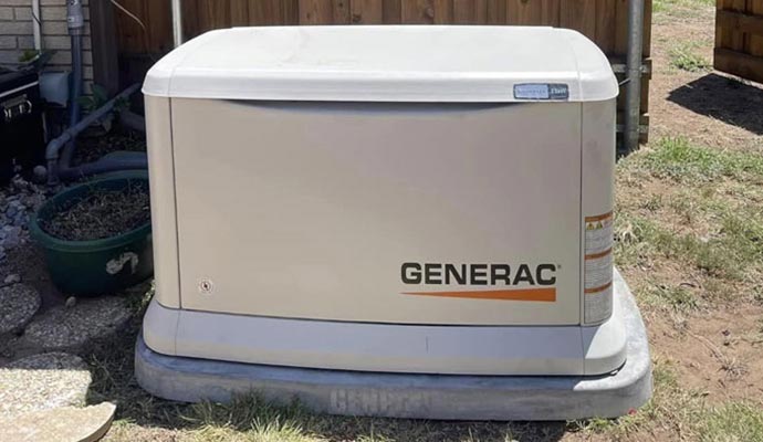 installed Generac generator