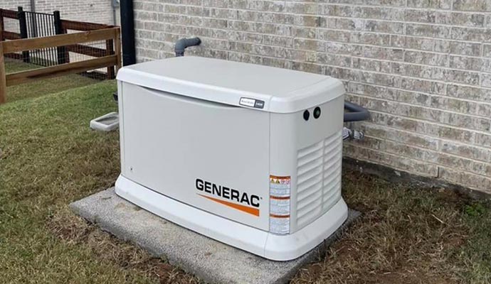 Generator installed outside