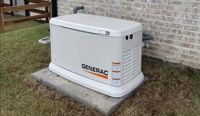 Installed generator outside the home