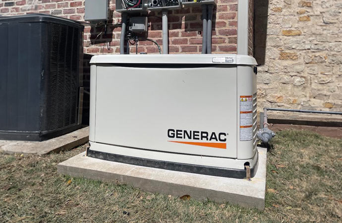 Expert conducting maintenance on a generator.