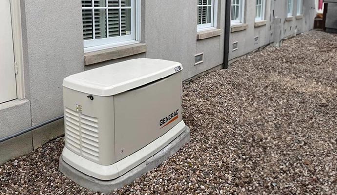 Installed generator outdoor