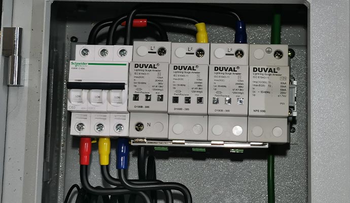 Professional surge protection device installed