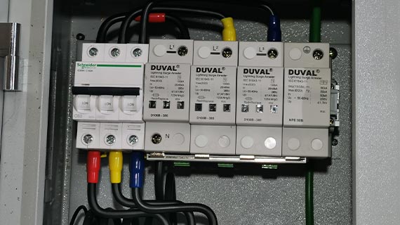 installed surge protector