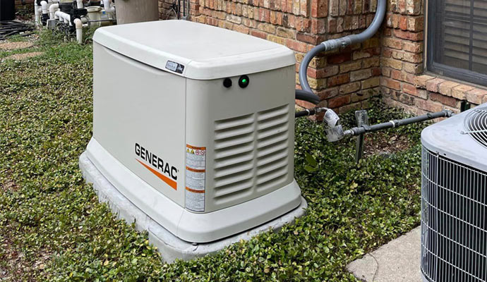 Power 
 bakcup generator installed outdoor