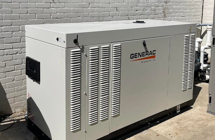 power backup generator installed